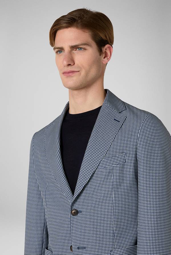 Lab. Pal Zileri Giacca Effortless in jersey con motivo pied de poule Negozi Online