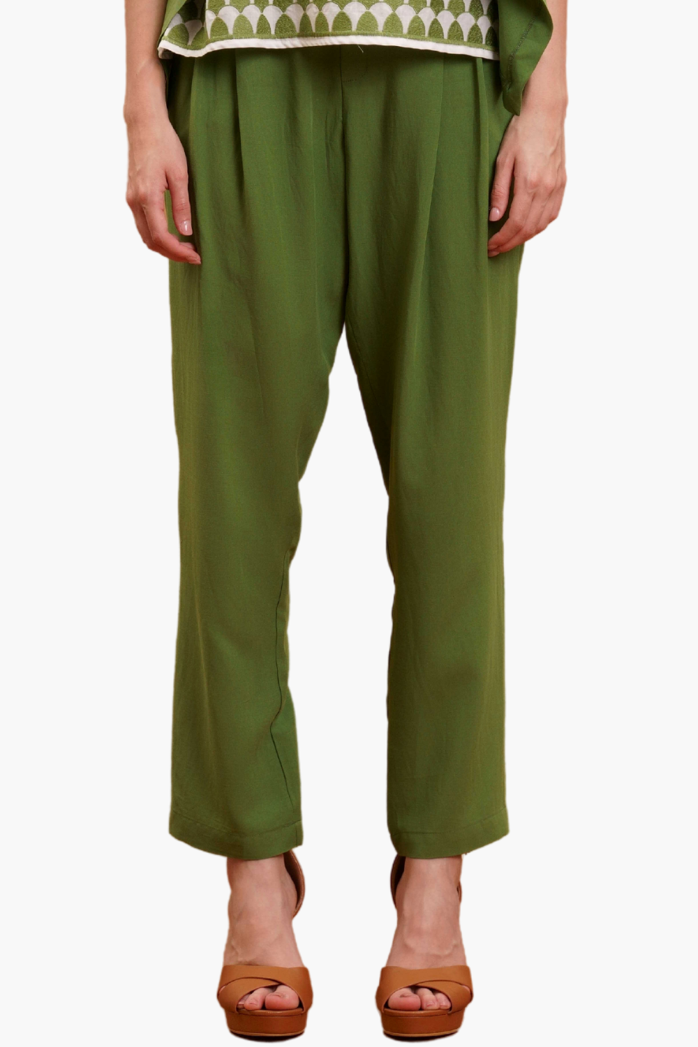 Nualy PANTALONE IN LINO In Saldo