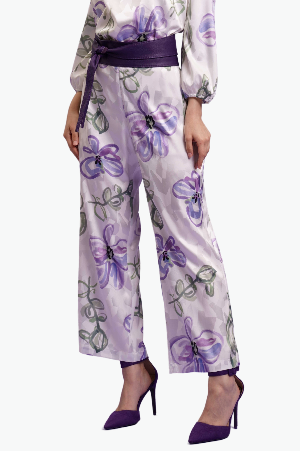 Nualy PANTALONE FANTASIA FIORI Presa