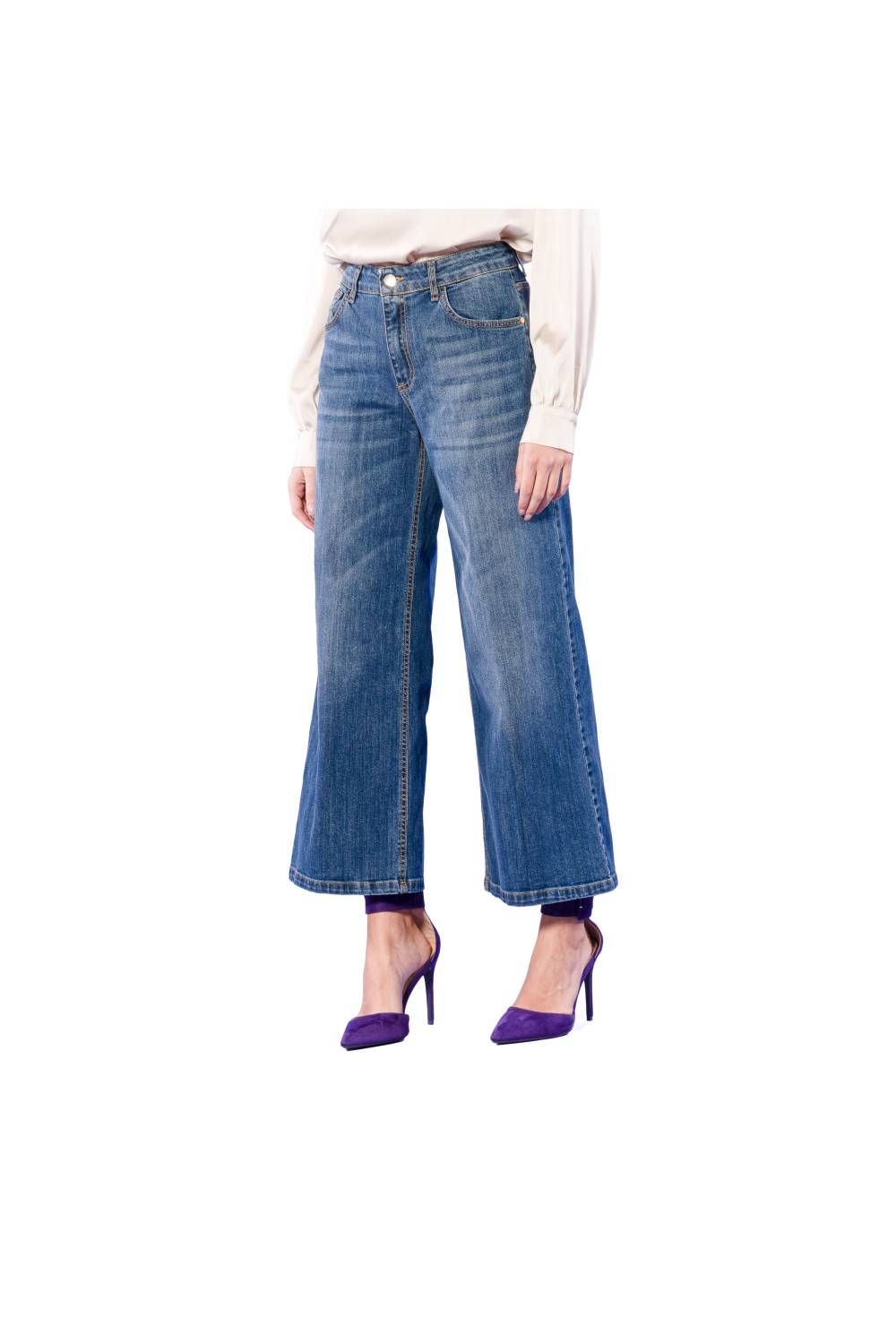 Nualy JEANS GAUCHO Spedizione Gratuita