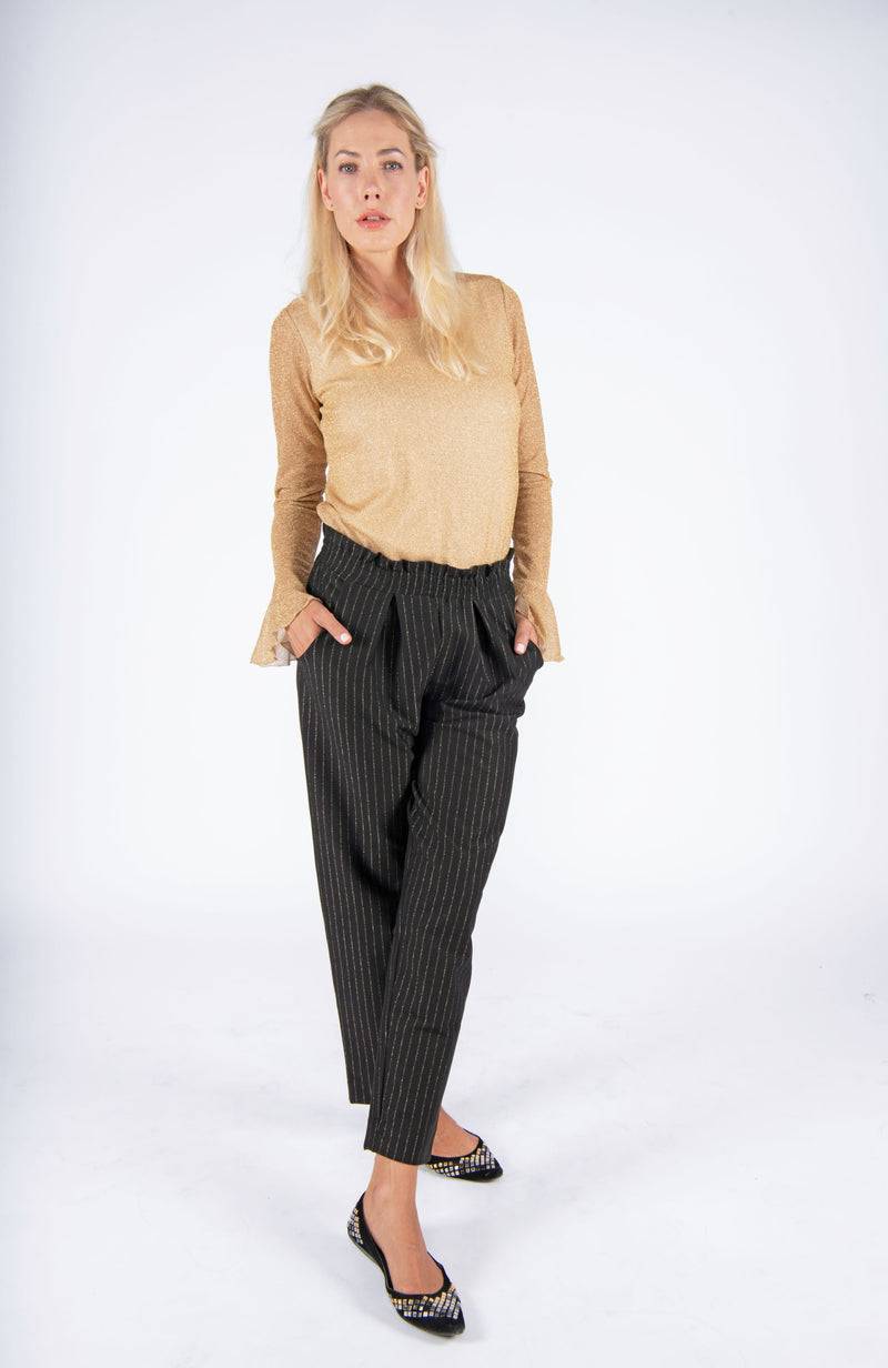 Olive E Miele PANTALONE GERTIE GESSATO LUREX 2025