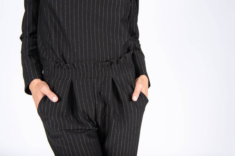 Olive E Miele PANTALONE GERTIE GESSATO LUREX 2025