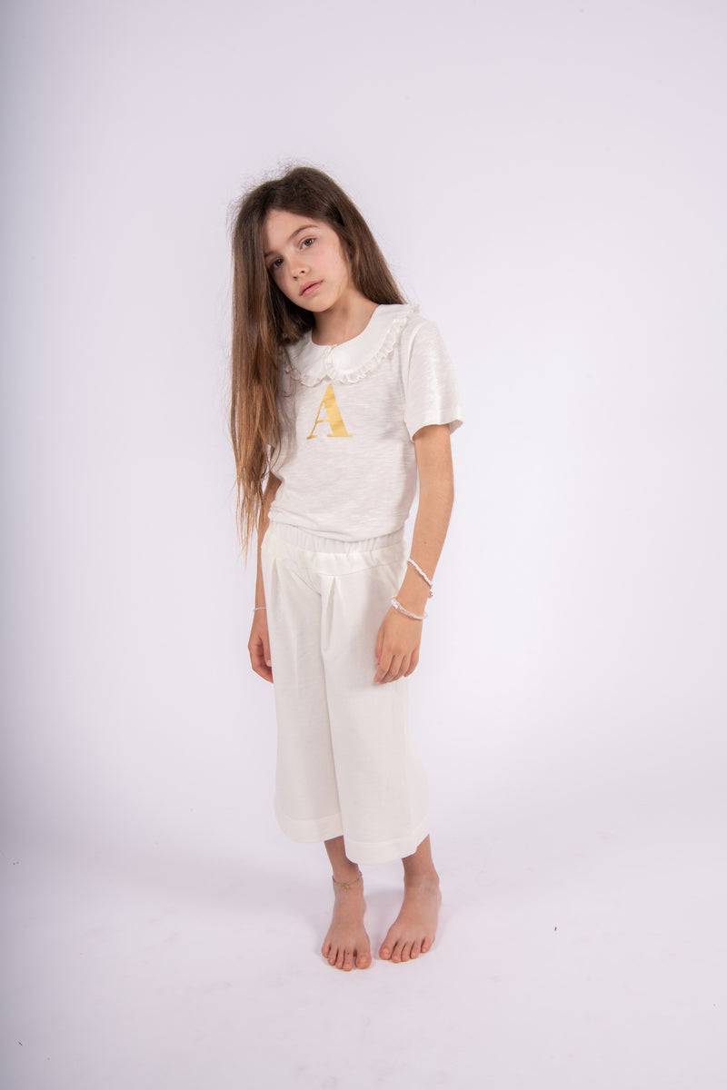 Olive E Miele T-SHIRT LETTER Economico