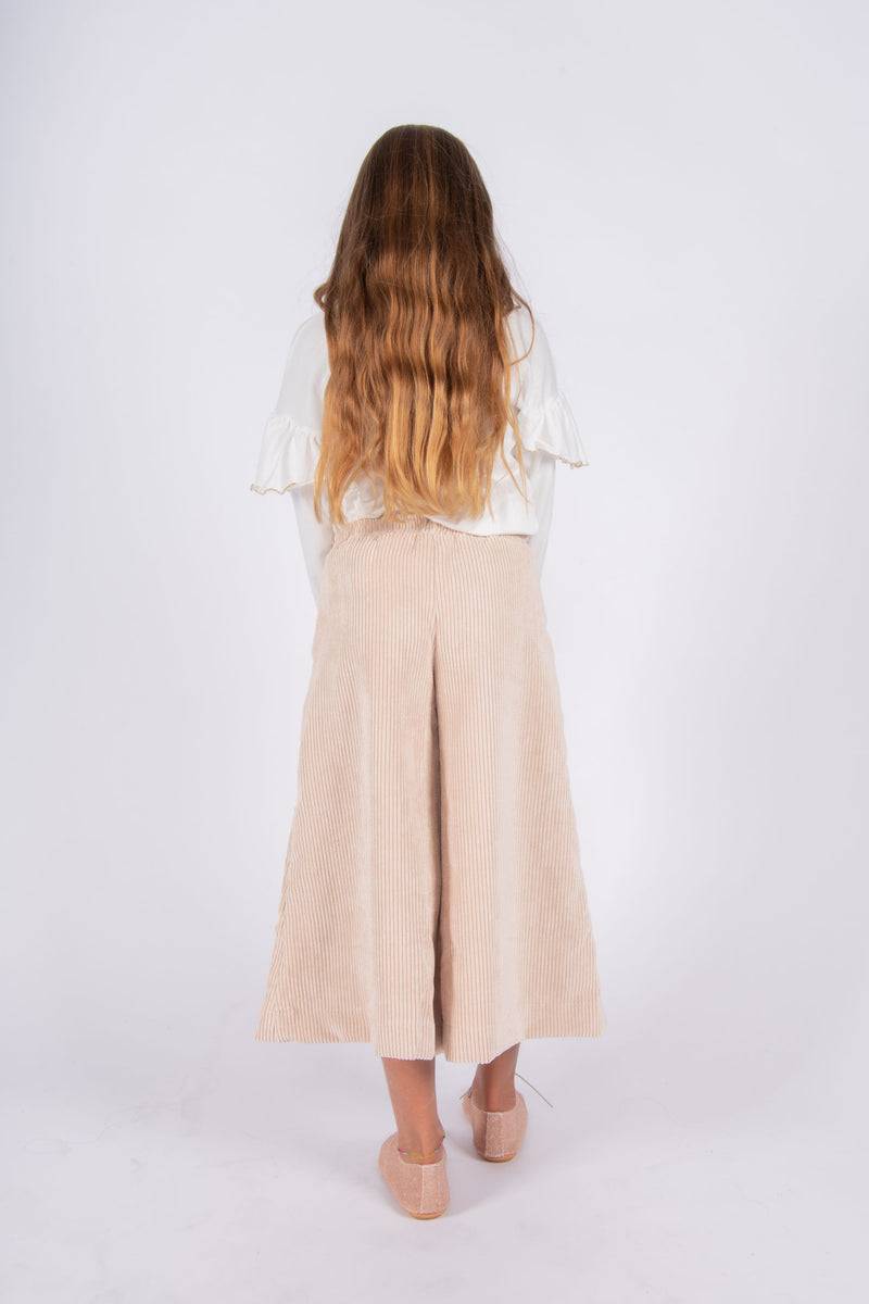 Olive E Miele PANTALONE MOLLIE VELLUTO CIPRIA Qualità Garantita