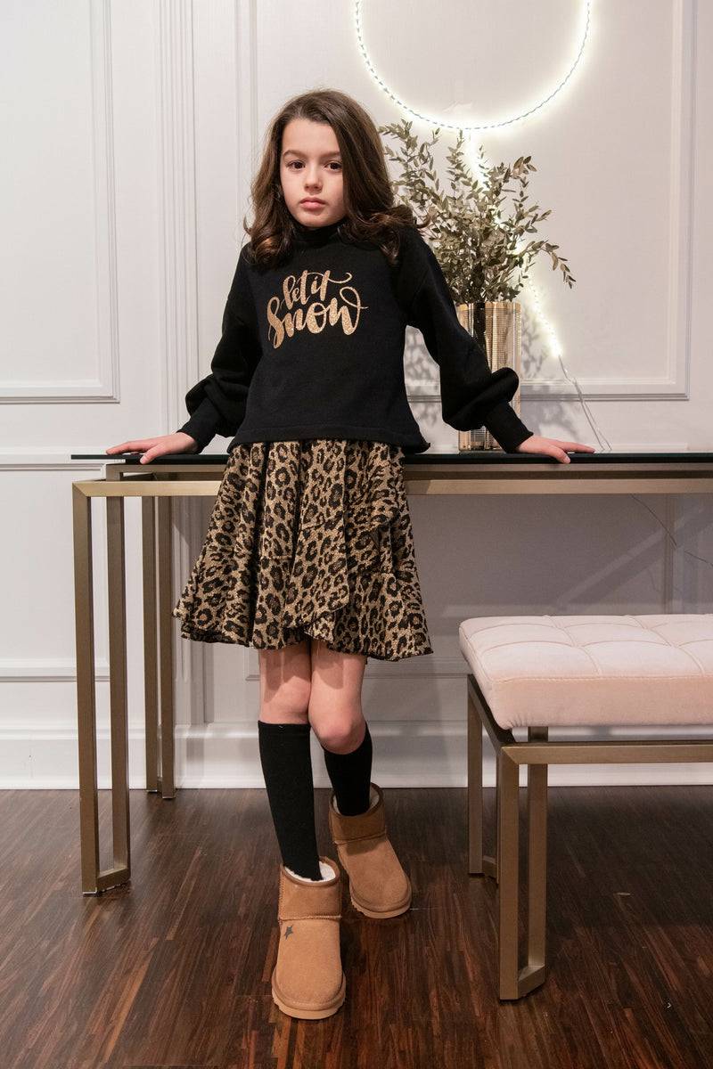 Olive E Miele GONNA BERTINA LEO LUREX Novità