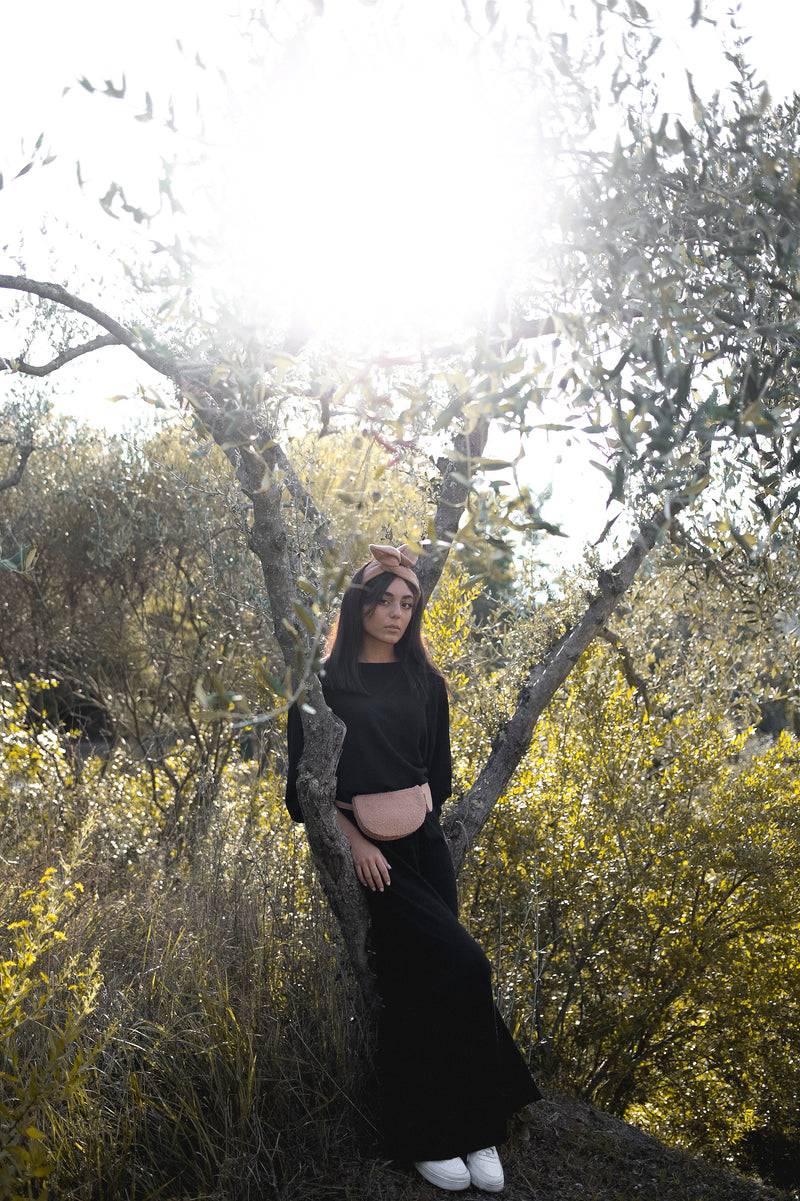 Olive E Miele PANTALONE MONI NERO WOOL I Più Venduti