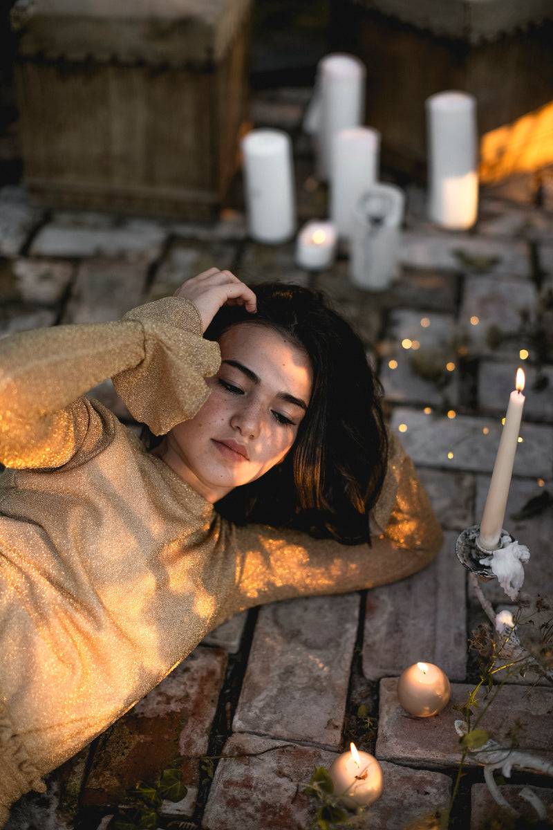 Olive E Miele GONNA LIZZIE LUREX Promozione Limitata