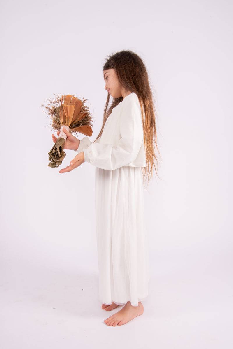 Olive E Miele CARDIGAN WILMA WHITE Sottocosto