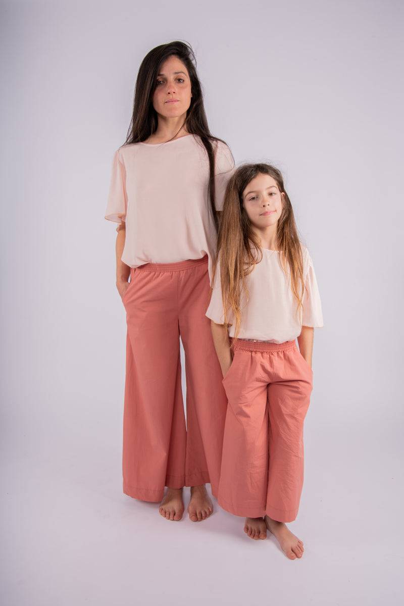Olive E Miele PANTALONE MOLLIE POPELINE ARGILLA Economico