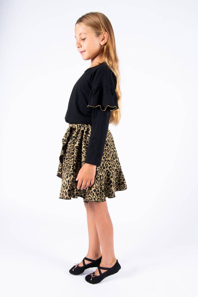 Olive E Miele T-SHIRT IDA BLACK Moda