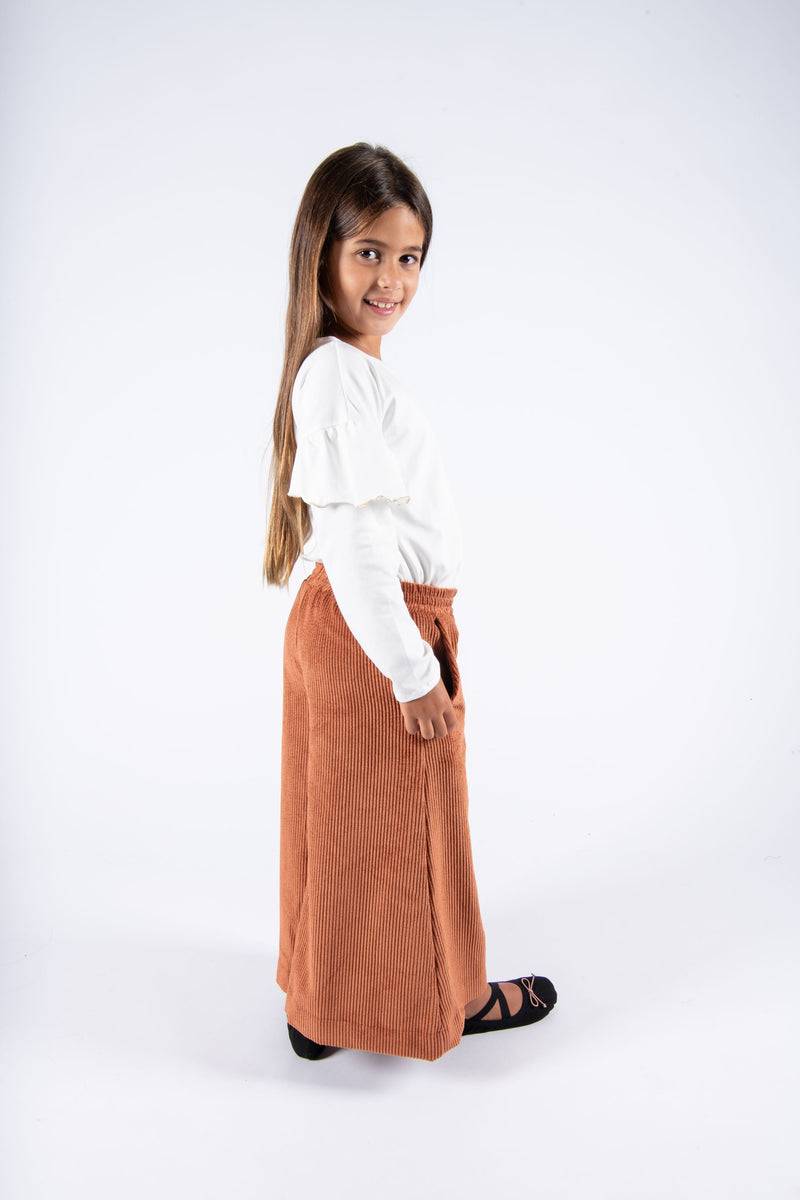 Olive E Miele PANTALONE MOLLIE VELLUTO MATTONE Italia