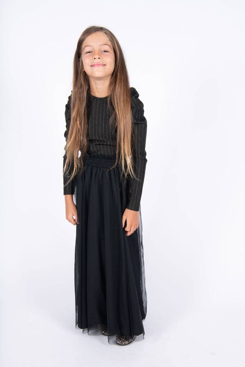 Olive E Miele GONNA LIZZIE TULLE NERO Qualità