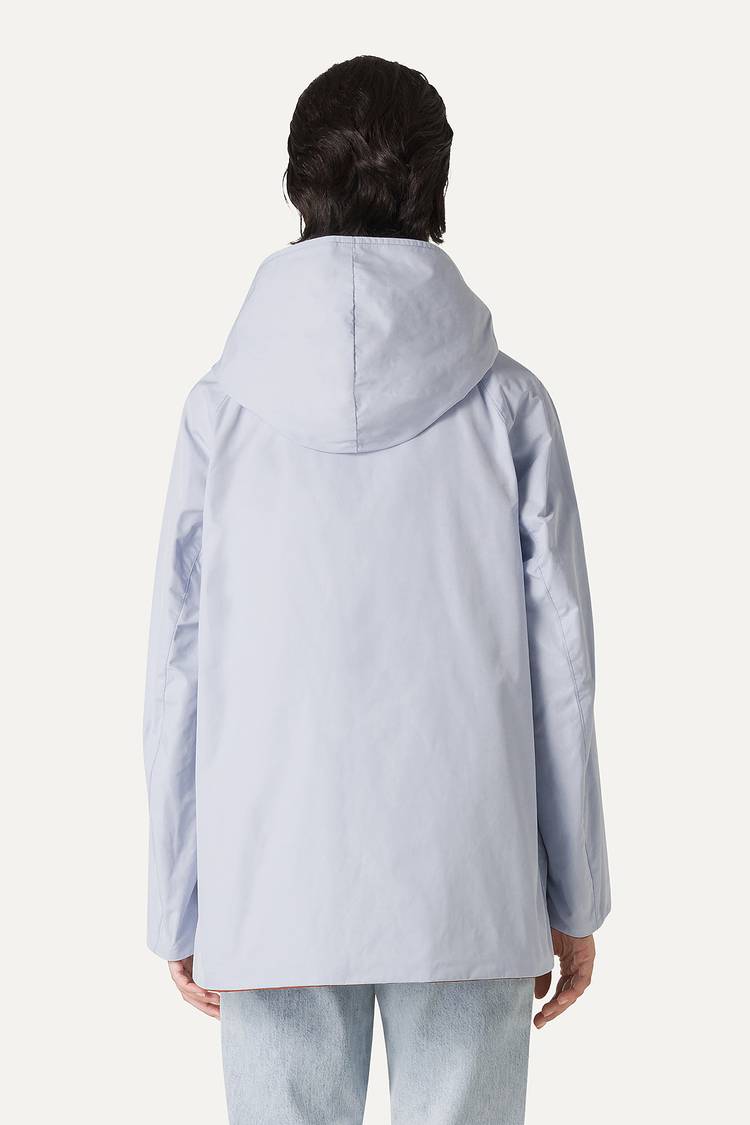 Oof Wear IMPERMEABILE REVERSIBILE CON CAPPUCCIO IN NYLON MEMORY 9411 - GHIACCIO/PAPRIKA Pezzi Unici