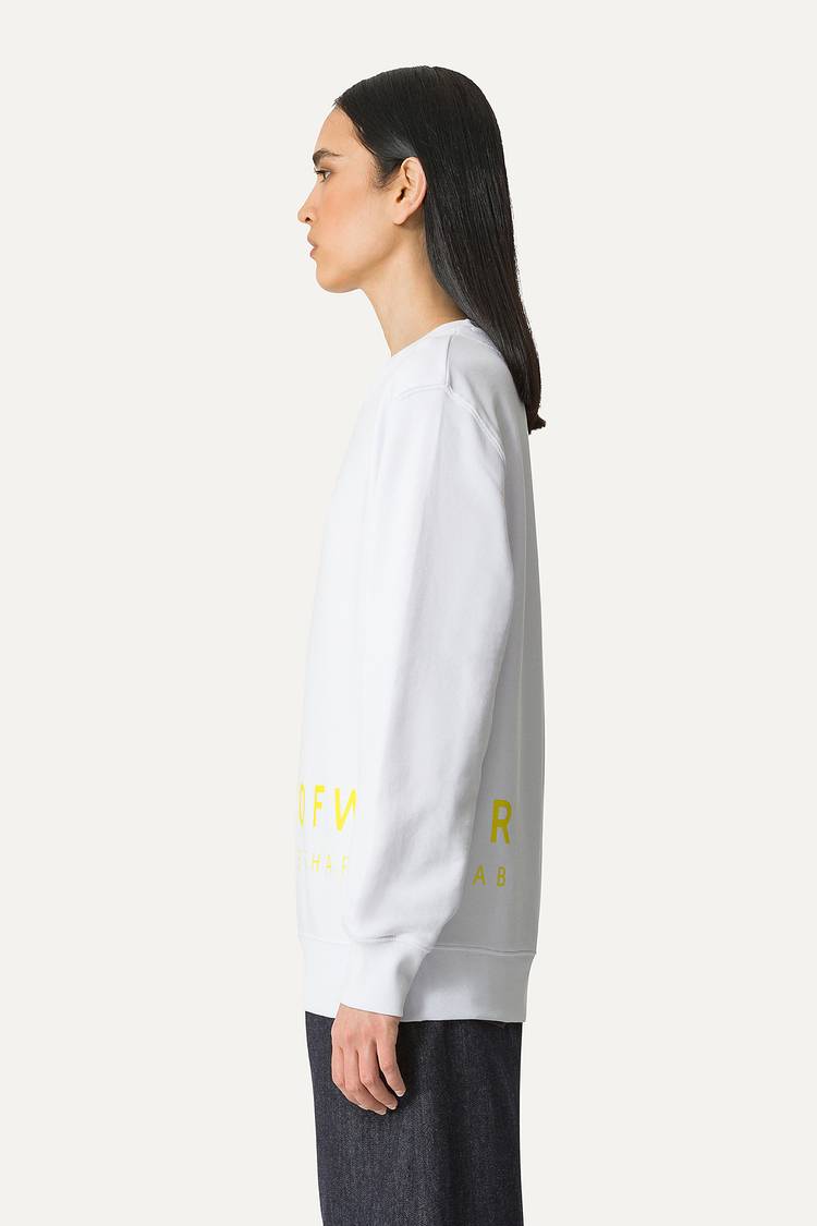 Oof Wear FELPA IN COTONE CON LOGO 4065 - BIANCO Prezzo Ridotto