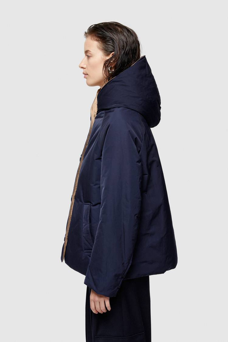 Oof Wear GIACCA REVERSIBILE 9006 IN NYLON MEMORY - BLU NOTTE/CAMMELLO Sottocosto