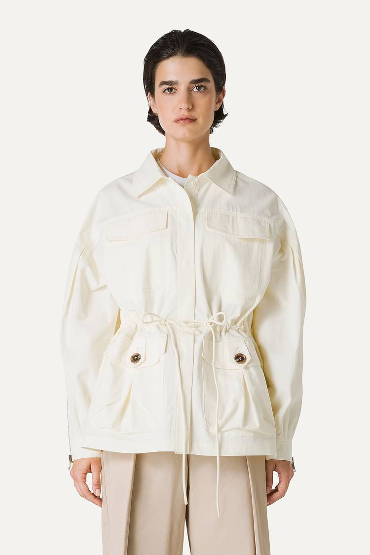 Oof Wear SAHARIANA OVER IN COTONE LEGGERO 9228 - VANIGLIA In Vendita