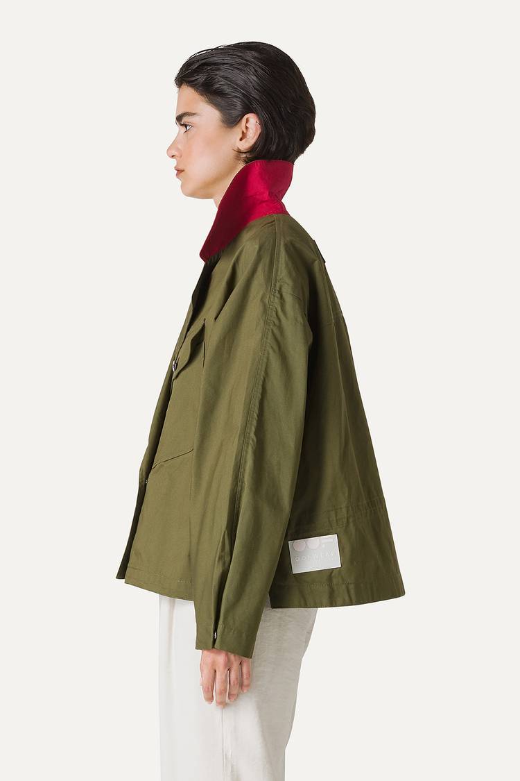 Oof Wear TRENCH CORTO IN GABARDINA DI COTONE LEGGERO 9202 - FORESTA Officina