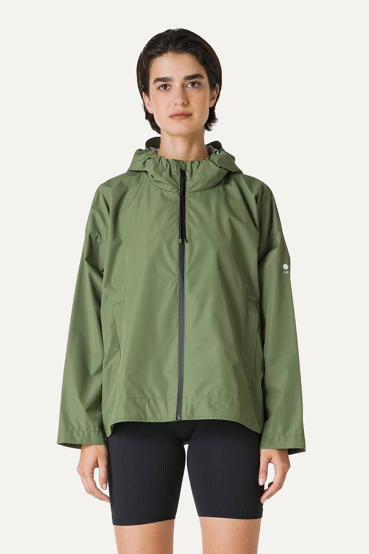 Oof Wear GIACCA CORTA IN NYLON CON INTERNO ARGENTO 9214 - VERDE OLIVA Italy