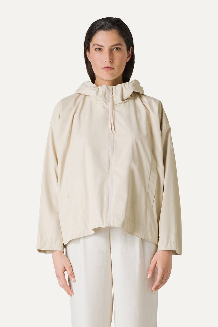 Oof Wear GIACCA CORTA IN NYLON CON INTERNO ARGENTO 9214 - CREMA 2025