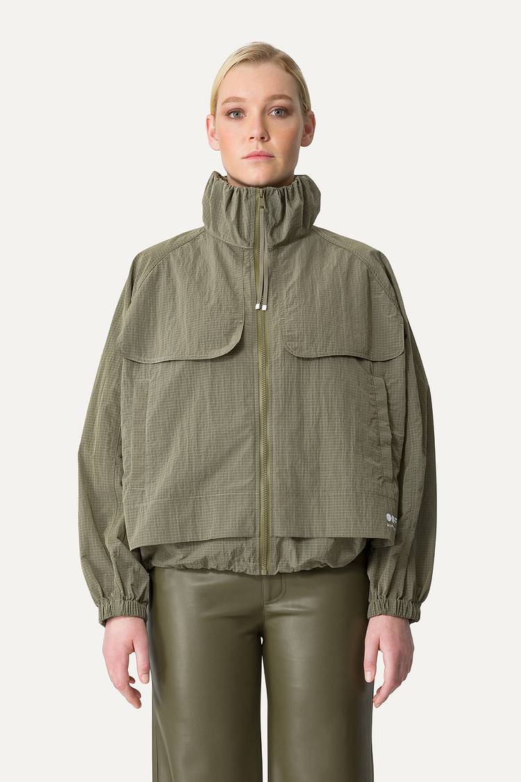 Oof Wear GIACCA CORTA IN NYLON RIPSTOP 9217 - ARMY Spedizione Gratuita