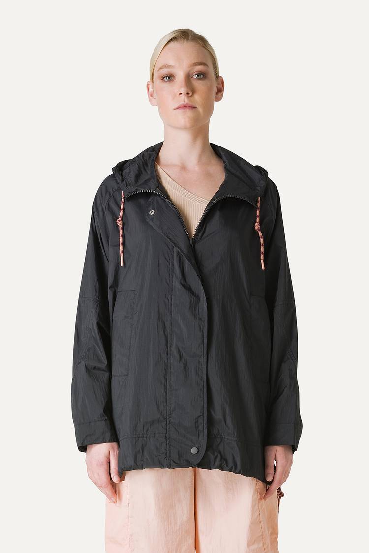 Oof Wear GIACCA CON CAPPUCCIO OVER IN NYLON 9206 - NERO Acquista Ora