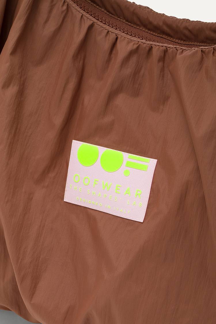Oof Wear BORSA A SPALLA IN NYLON CRINCLE WATER REPELLENT 3079 - CIOCCOLATO Online