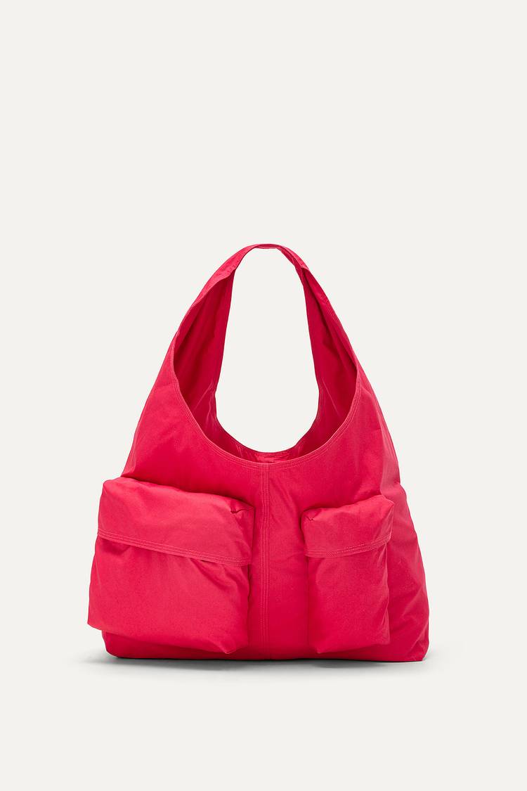 Oof Wear BORSA CON TASCHE IN GABARDINA DI COTONE 3085 - LAMPONE Hotsell