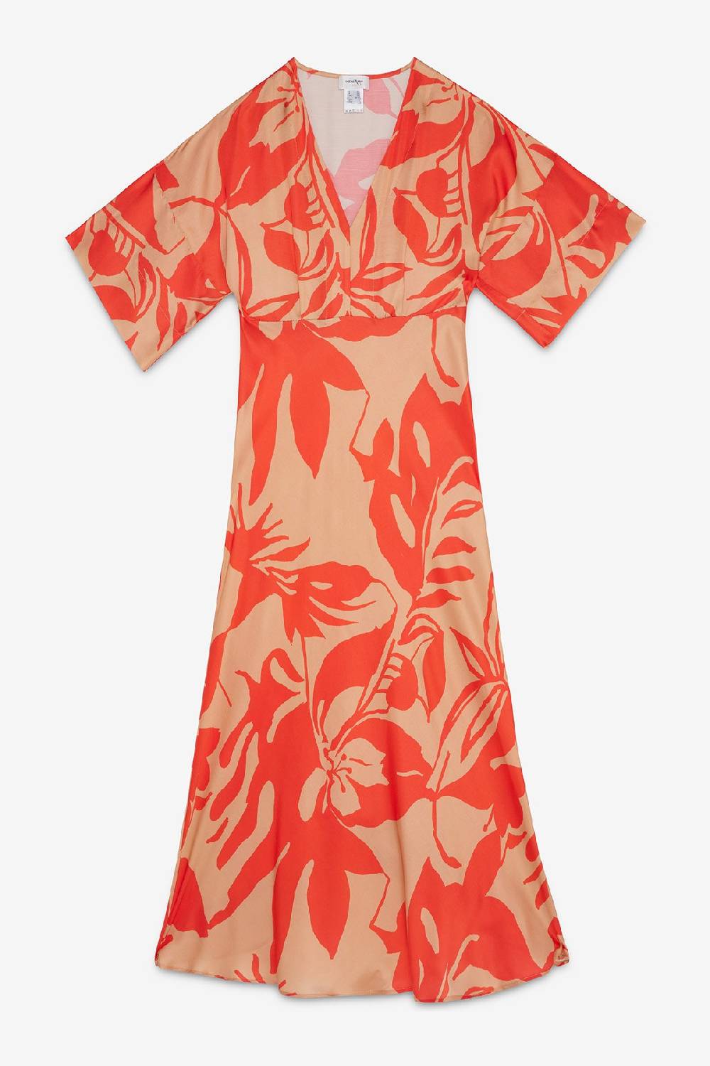 ottod'Ame Printed viscose V-neck long dress Acquista Ora
