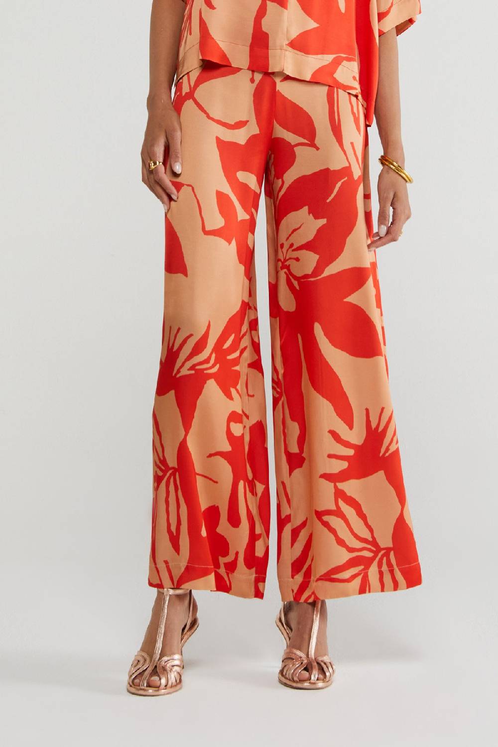 ottod'Ame Printed viscose trousers Promozione Limitata
