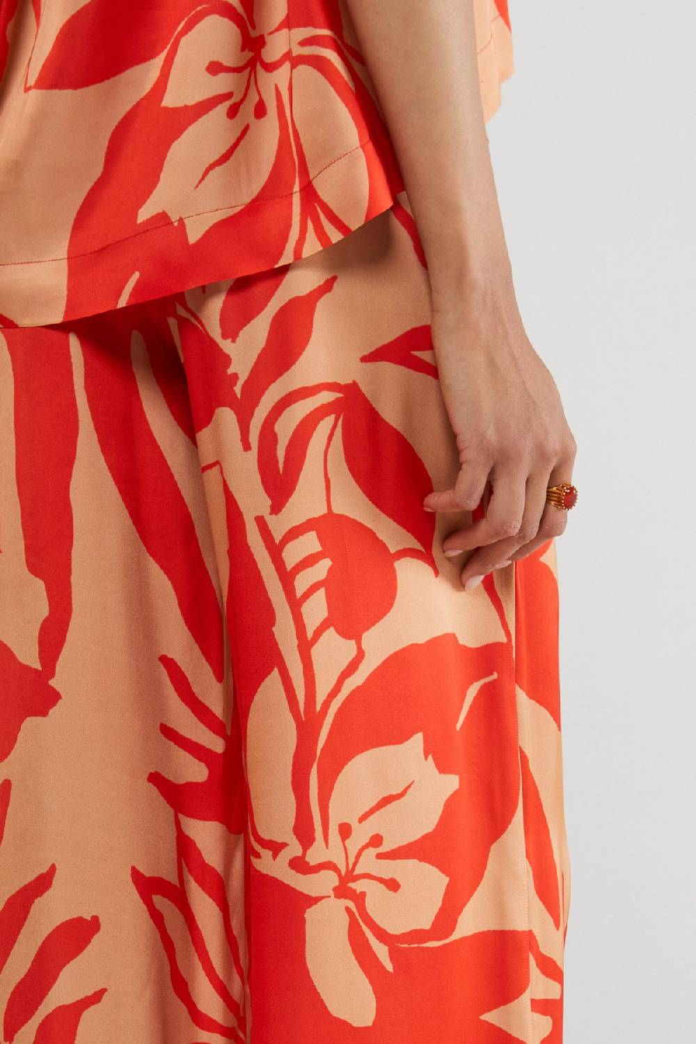 ottod'Ame Printed viscose trousers Promozione Limitata