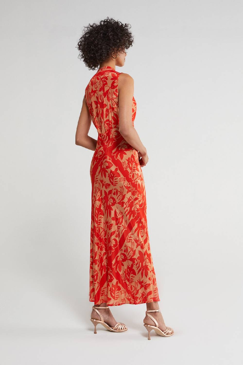 ottod'Ame Printed viscose long dress Fino Al -60%