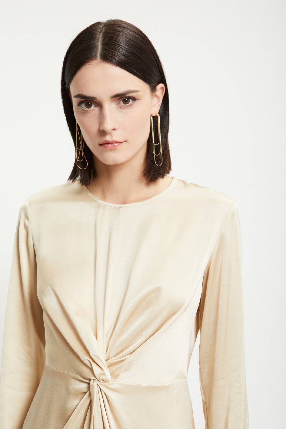 ottod'Ame Viscose short dress with knot Shopping Online