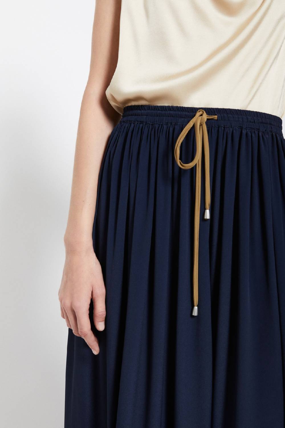 ottod'Ame Silk-blend long skirt Prezzo Ridotto