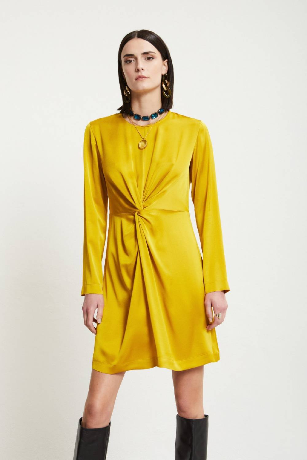 ottod'Ame Viscose short dress with knot Offerta