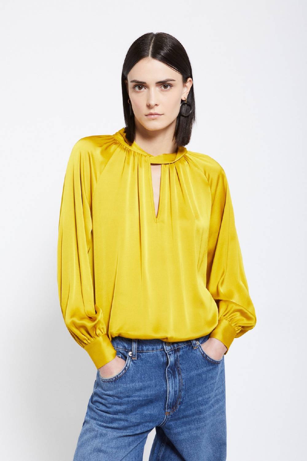 ottod'Ame Viscose blouse with knot Outlet