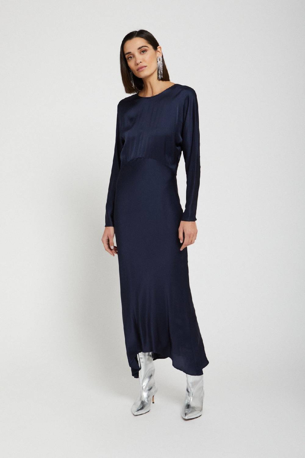 ottod'Ame Viscose long dress with rounded bottom Hotsell