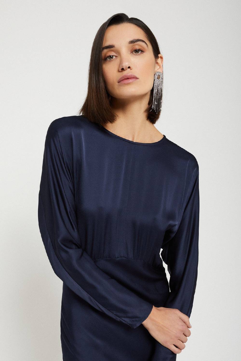 ottod'Ame Viscose long dress with rounded bottom Hotsell