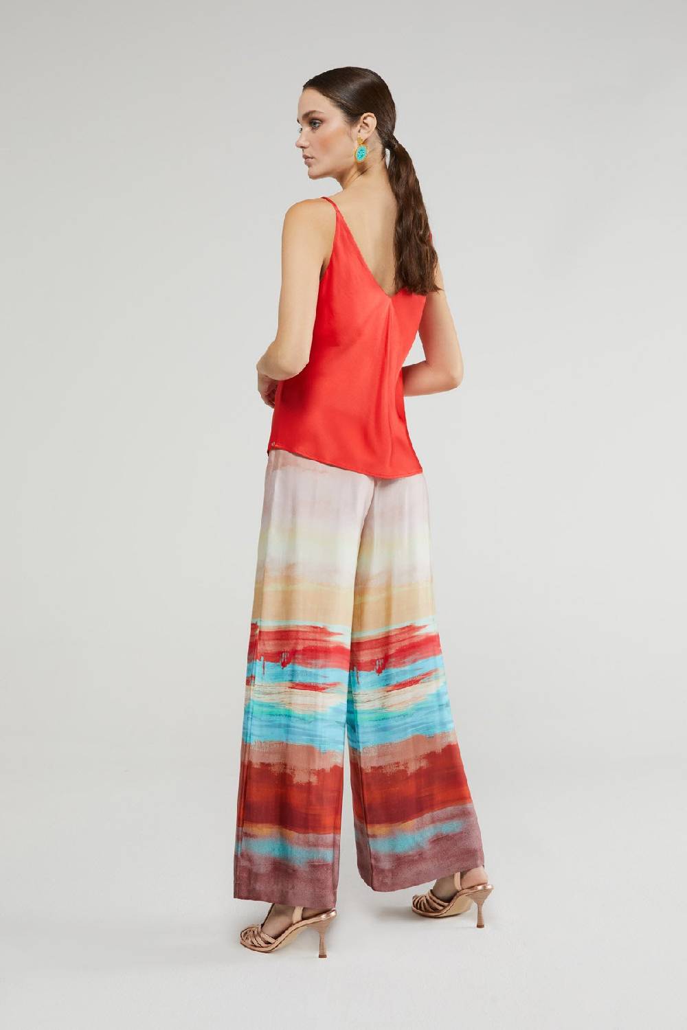 ottod'Ame Fluid viscose palazzo trousers Vendite Flash
