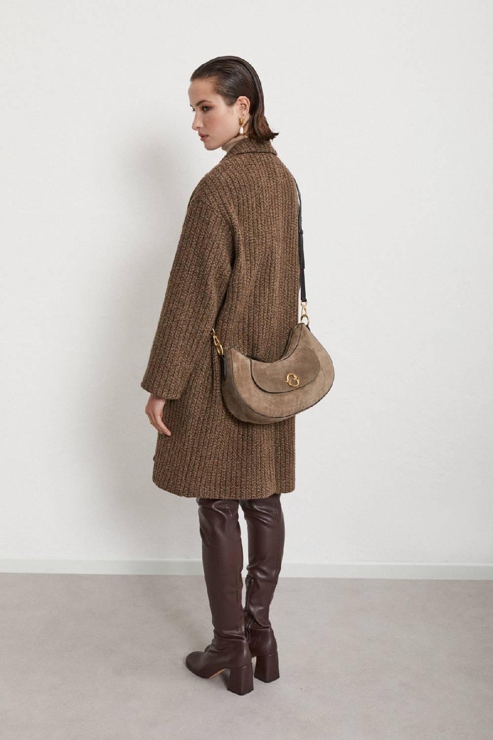 ottod'Ame Leather belly maxi bag Liquidazione