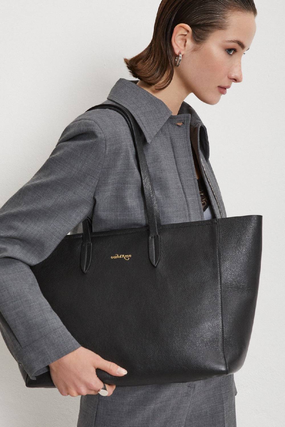 ottod'Ame Leather shopping bag Consegna Veloce