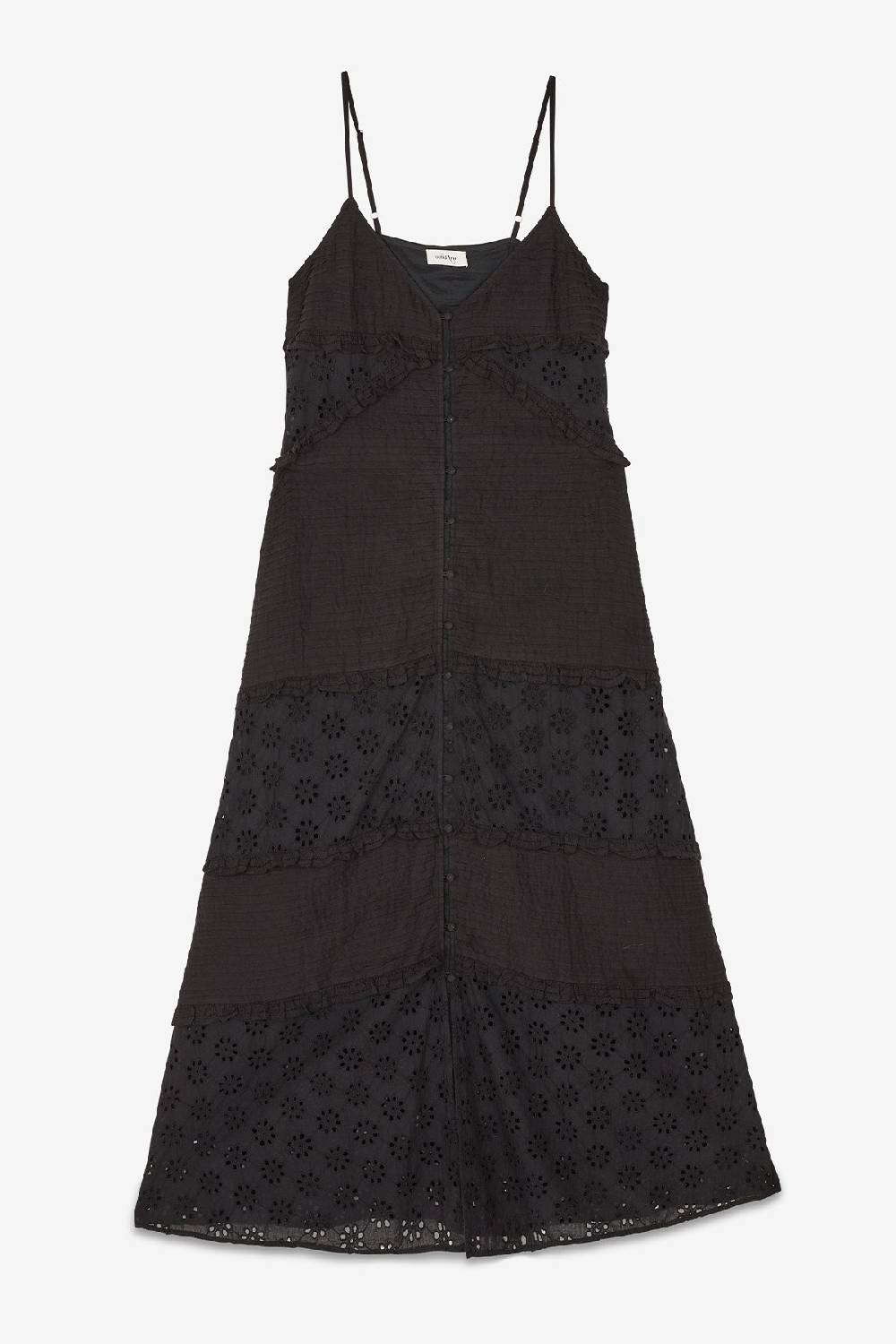 ottod'Ame Broderie anglaise long dress with ruffles Affare Del Giorno