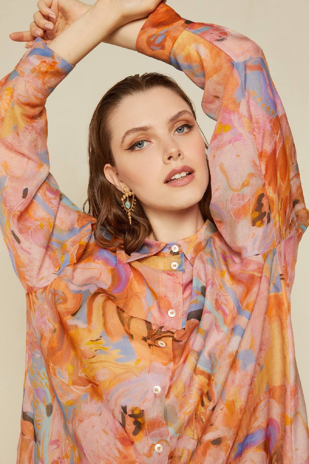 ottod'Ame Silk blend oversized shirt Nuova