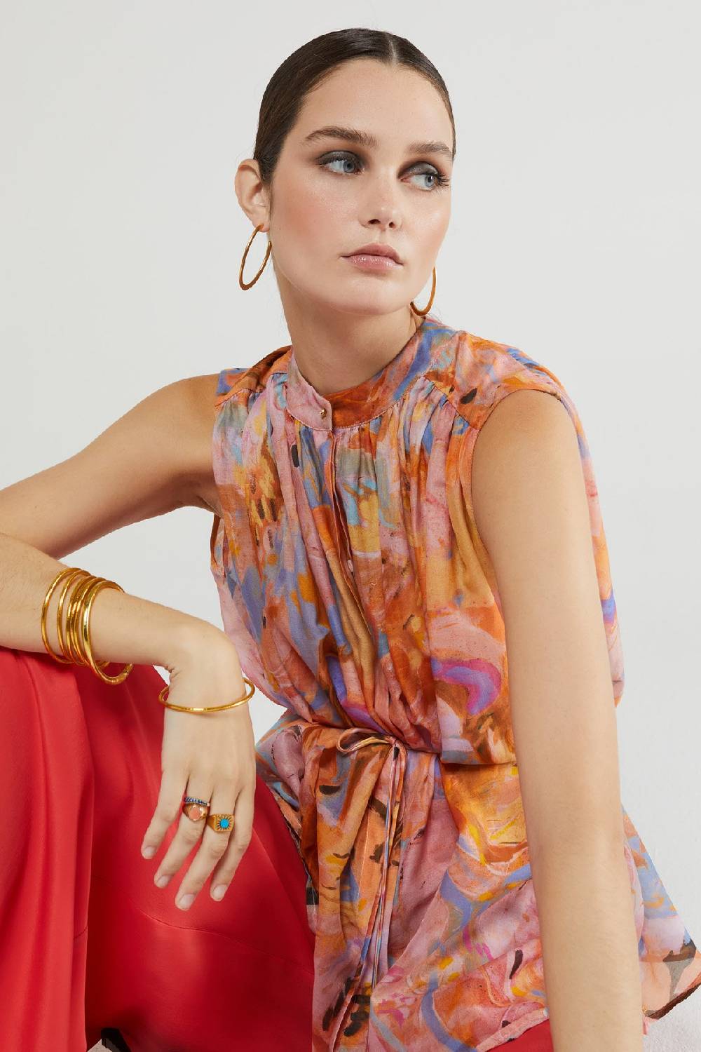 ottod'Ame Silk blend sleeveless shirt Moda