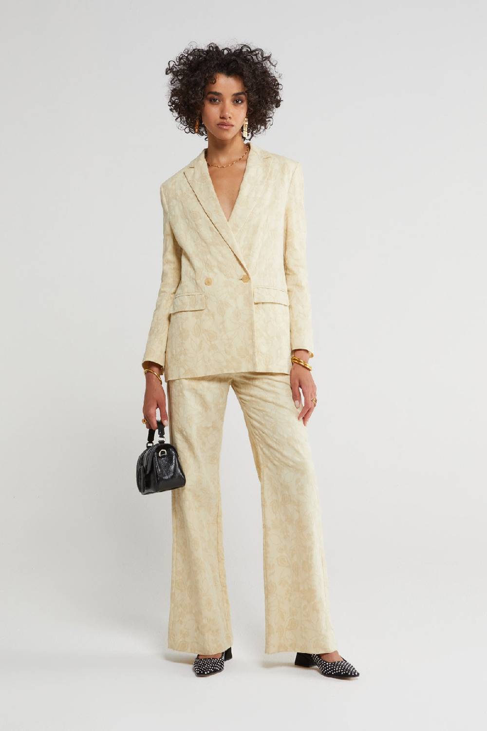 ottod'Ame Linen blend trousers with embroidery Presa