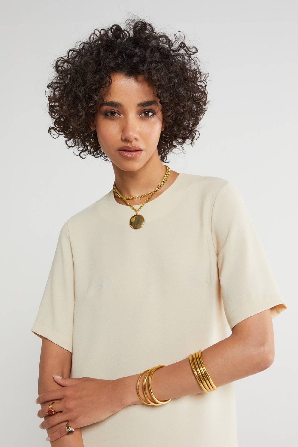 ottod'Ame Half-sleeve short dress In Vendita