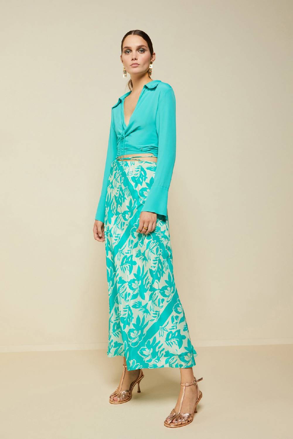 ottod'Ame Printed viscose skirt Vendita Calda