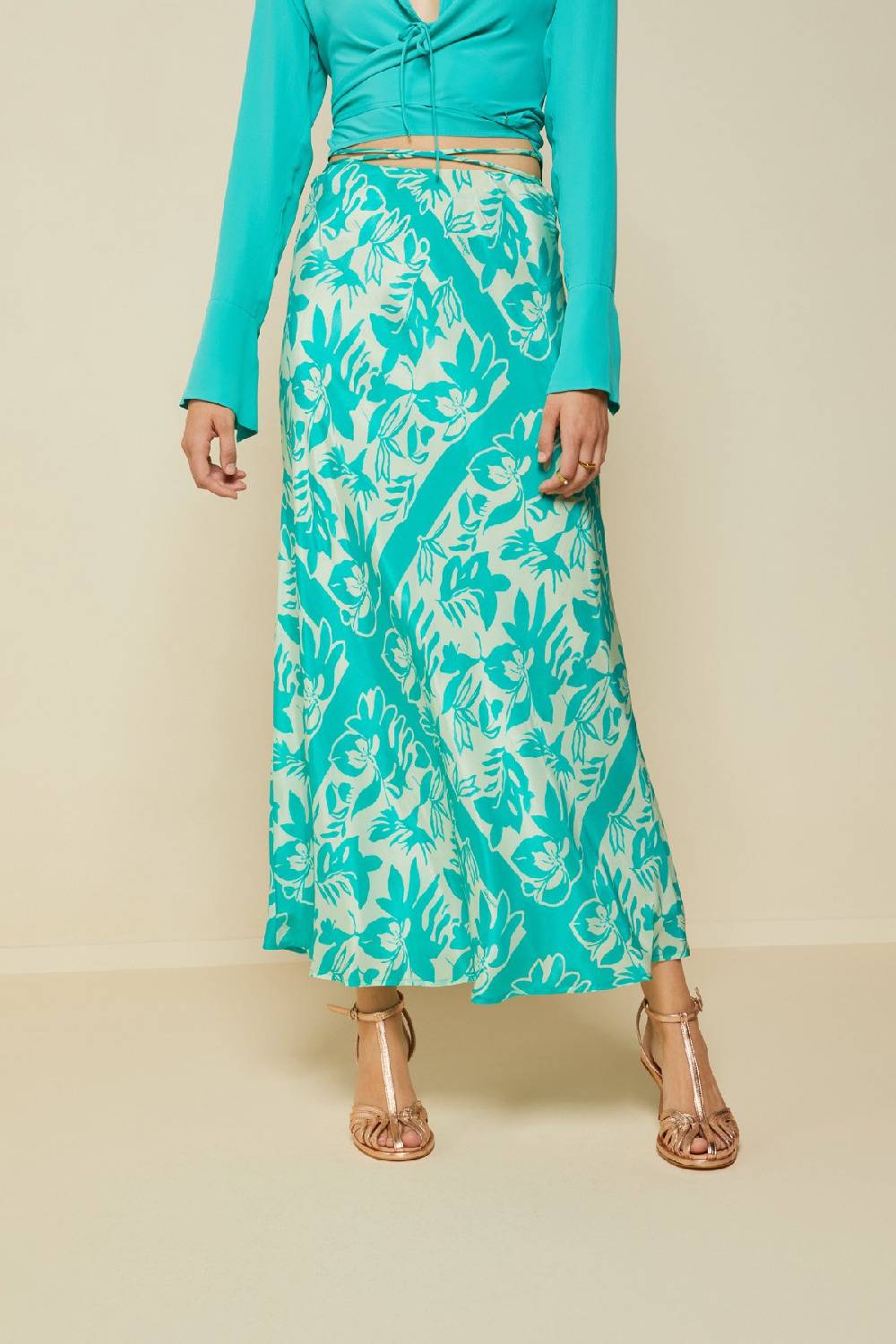 ottod'Ame Printed viscose skirt Vendita Calda