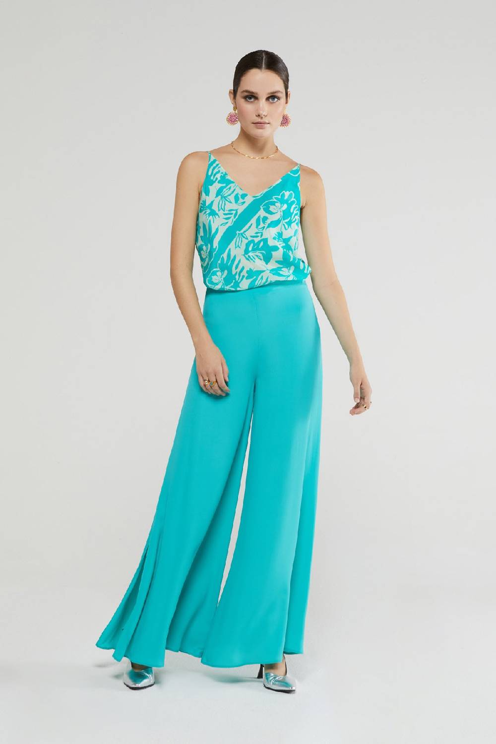 ottod'Ame Silk blend palazzo trousers Vendita Economica