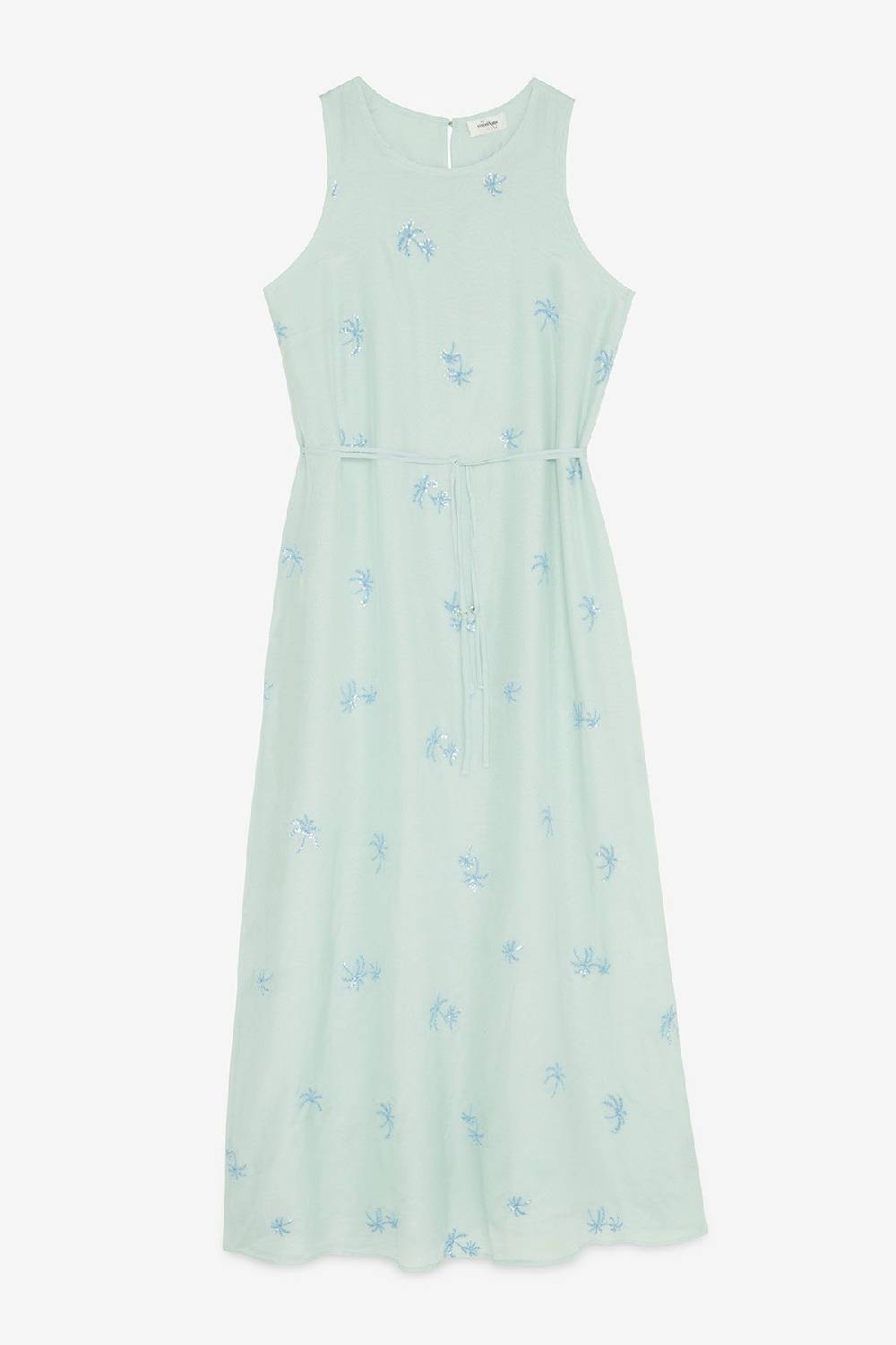 ottod'Ame Silk blend long dress with embroideries Saldi Di Fabbrica