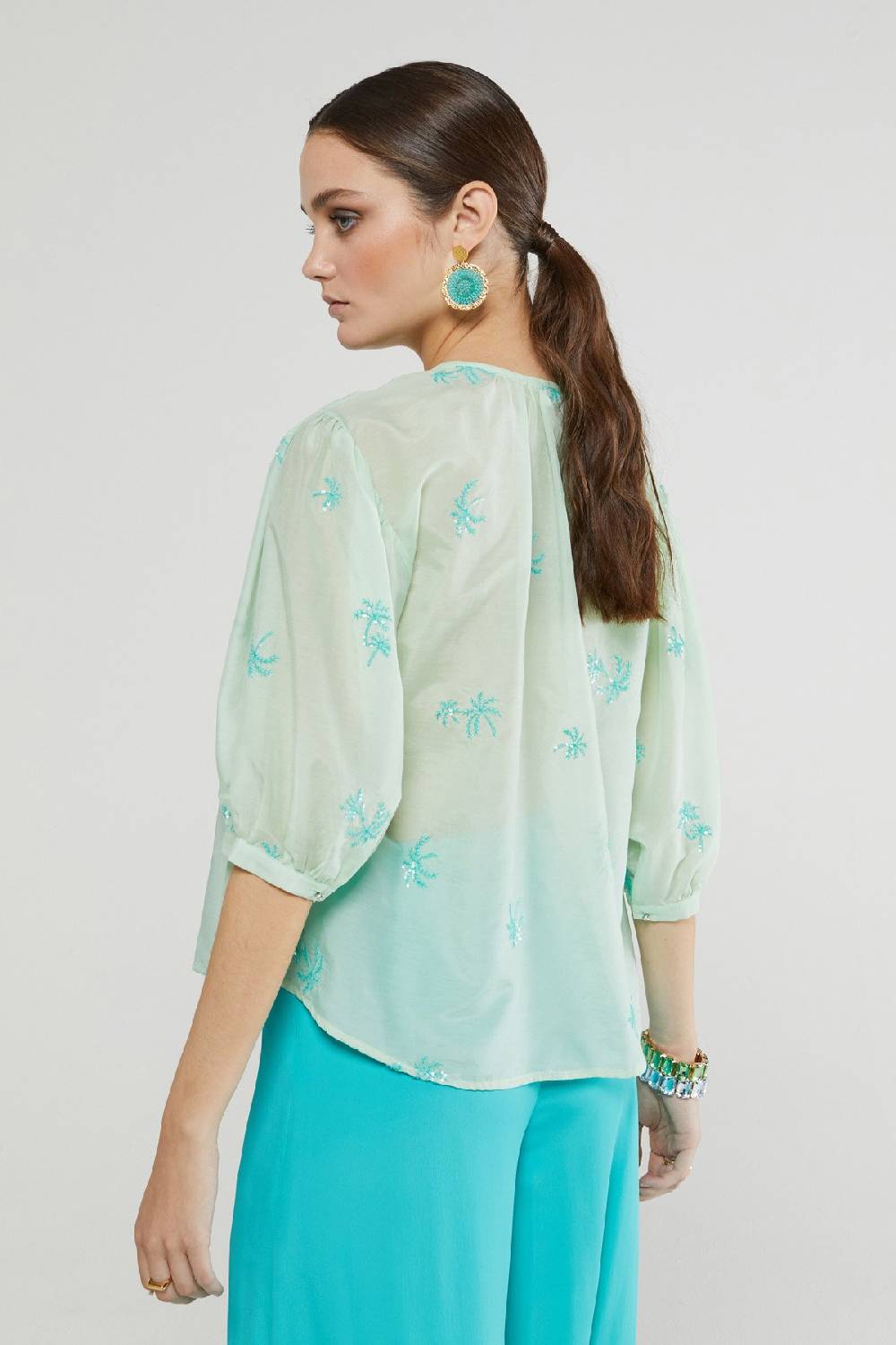 ottod'Ame Transparent shirt with embroideries I Più Venduti